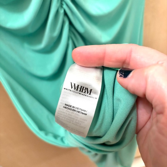 White House Black Market Green Summer Dress Size Medium Romantic Travel Summer - Picture 8 of 9